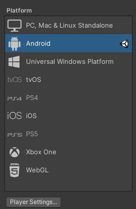 Target Platform Settings